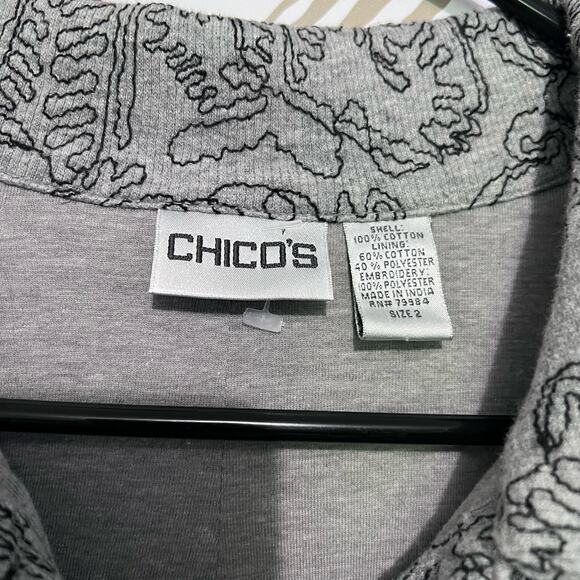 Chicos Jacket/Button Sweater Sz 2/LG - Picture 4 of 8